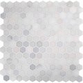 Msi Greecian White Hexagon 12 In. X 11.75 In. X 10Mm Polished Marble Mesh-Mounted Mosaic Tile, 10PK ZOR-MD-0252